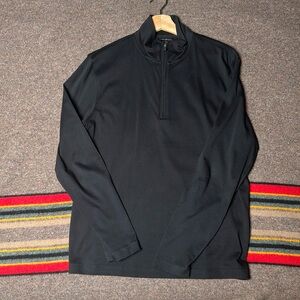 Banana Republic Lightweight Quarter Zip Black Medium
